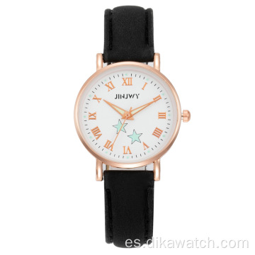 Nuevo reloj divertido de moda para mujer con correa de cuero mate, relojes de cuarzo causales de moda para mujer, reloj de pulsera con esfera pequeña y encanto